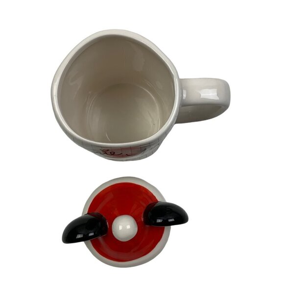 Disney Minnie Mouse Christmas/Holiday Sketchbook Mug with Santa Hat Topper - Picture 5 of 6